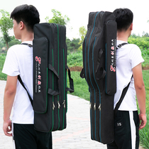 Fishing gear bag special multi-function 1 3 meters double-layer fish pole bag 1 25 meters waterproof and wear-resistant thick fishing rod fishing gear bag