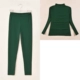 Bộ đồ lót cách nhiệt nửa cổ cao dành cho nữ trung niên quần áo cashmere mỏng mùa thu