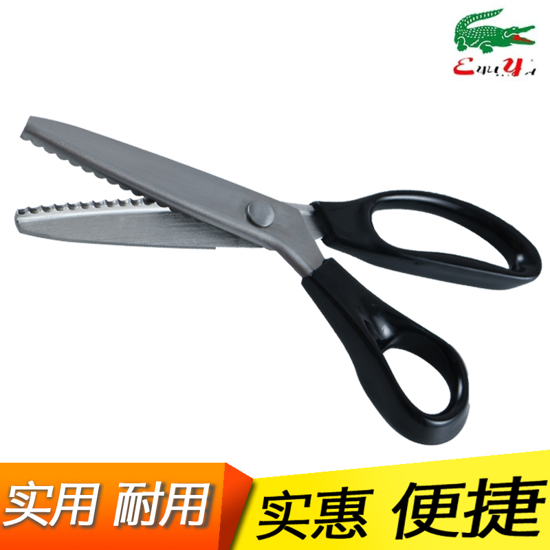 Triangle flower scissors tooth scissors semicircle fabric lace serrated scissors DIY tools cloth sample scissors