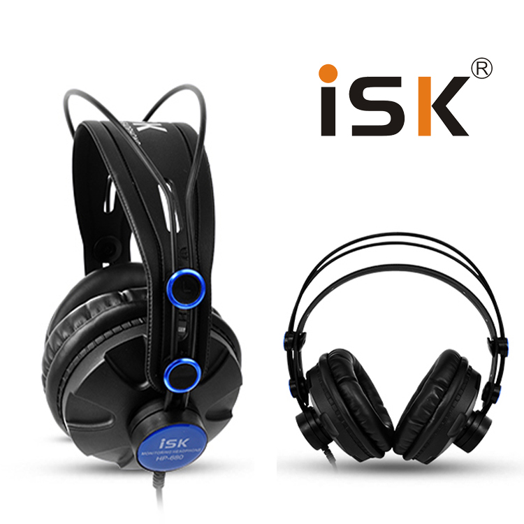 Isk Hp-680 Computer Professional Over-Ear Heavy Bass Dj Monitoring Headphones for Electric Guitar Yy Streamers