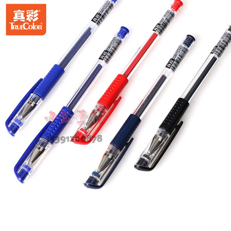 True color 009 gel pen 0 5 Signature Pen water pen carbon pen student Test black water pen red pen office supplies