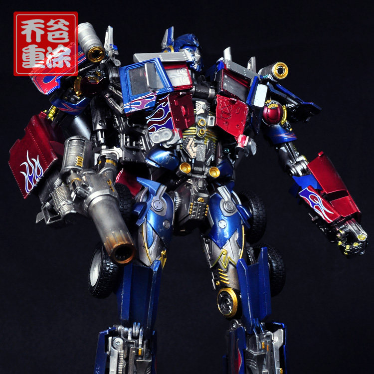 Joe dad repainted Transformers 5 movie MPM04 Optimus Prime L-level Ke Bowen genuine color change