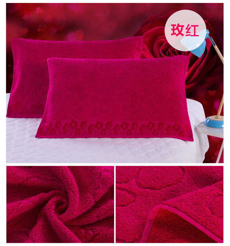 vài đám cưới Counter chính hãng đồng bằng cotton 100% cotton đơn gối dày hơn một cặp vận chuyển tải - Khăn gối áo gối lụa
