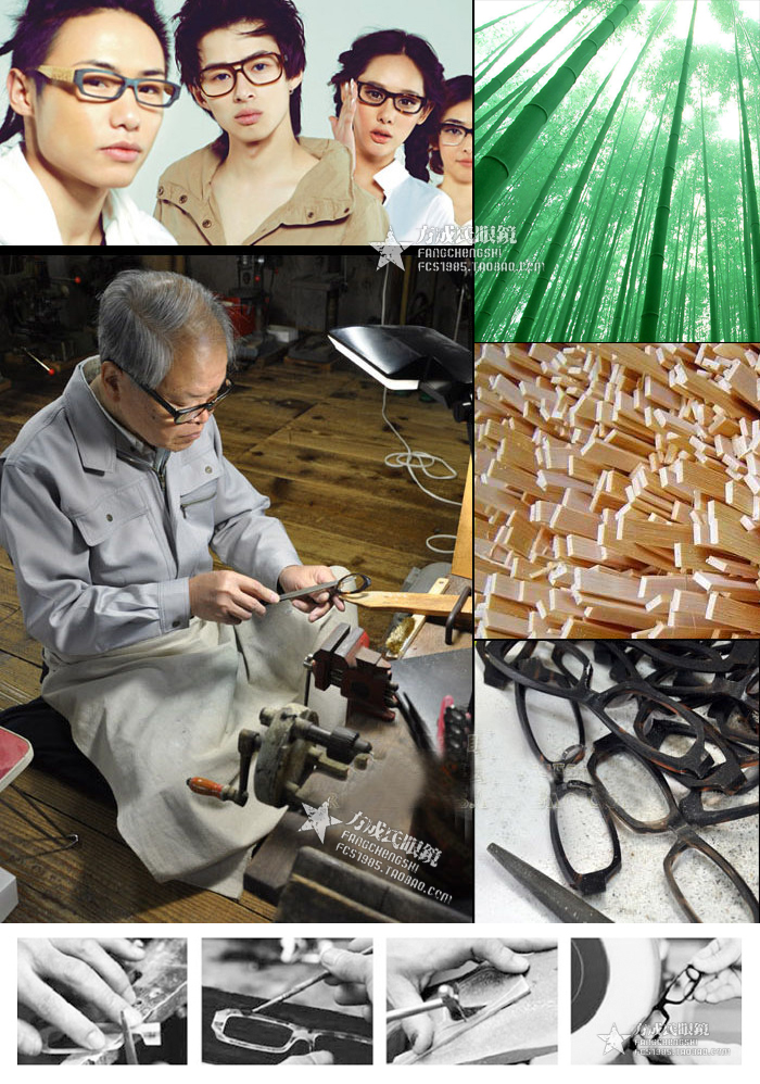 Wang Han với gọng kính khung gỗ chân gỗ kính gọng kính nam khung nữ kích thước tấm mặt có thể được trang bị cận thị kính gọng vuông