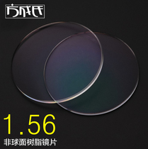 1 56 Aspherical anti-radiation film and wear-resistant waterproof resin myopia lens Green film Blue Film (2 pieces)