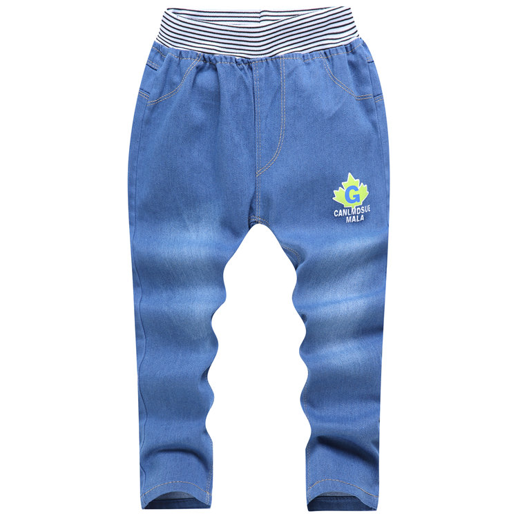Quần bé trai mùa xuân trong quần jeans trẻ em lớn 2018 Quần bé mới 4-5-6-7-8-9-10 yếm bò cho bé
