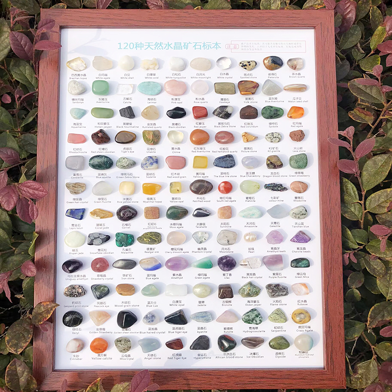 120 Kinds of Natural Raw Stone Mineral Specimens, Geological Photo Frame Ornaments, Mineral Crystals, Creative Birthday Gifts for Children 120 Kinds of Natural Raw Stone Mineral Specimens, Geological Photo Frame Ornaments, Mineral Crystals, Creative Birthday Gifts for Children