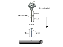 Water pipe temperature sensor with jacket F3D7-4F2D