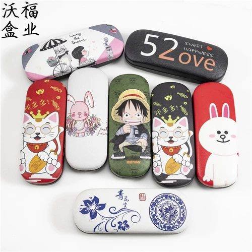 Модные мультяшные очки из ПВХ, креативная струйная жестяная коробка, делается под заказ, с печатью вашего логотипа