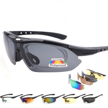 Special sports riding polarized sun glasses with myopia curved outdoor sunglasses multi-color detachable lens set