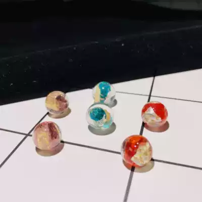 SF spot hand-made custom retro gorgeous Baroque multi-color gold and silver round glass 10mmdiy beaded