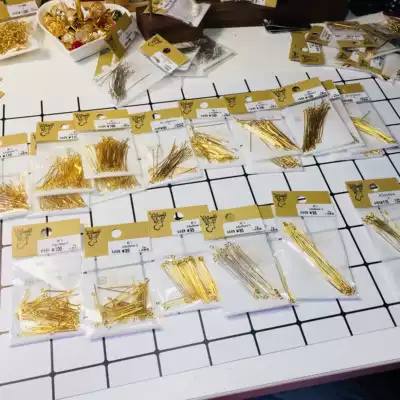 SF spot Japan kiwa Guihe made metal gold] 9-pin earrings diy basic accessories