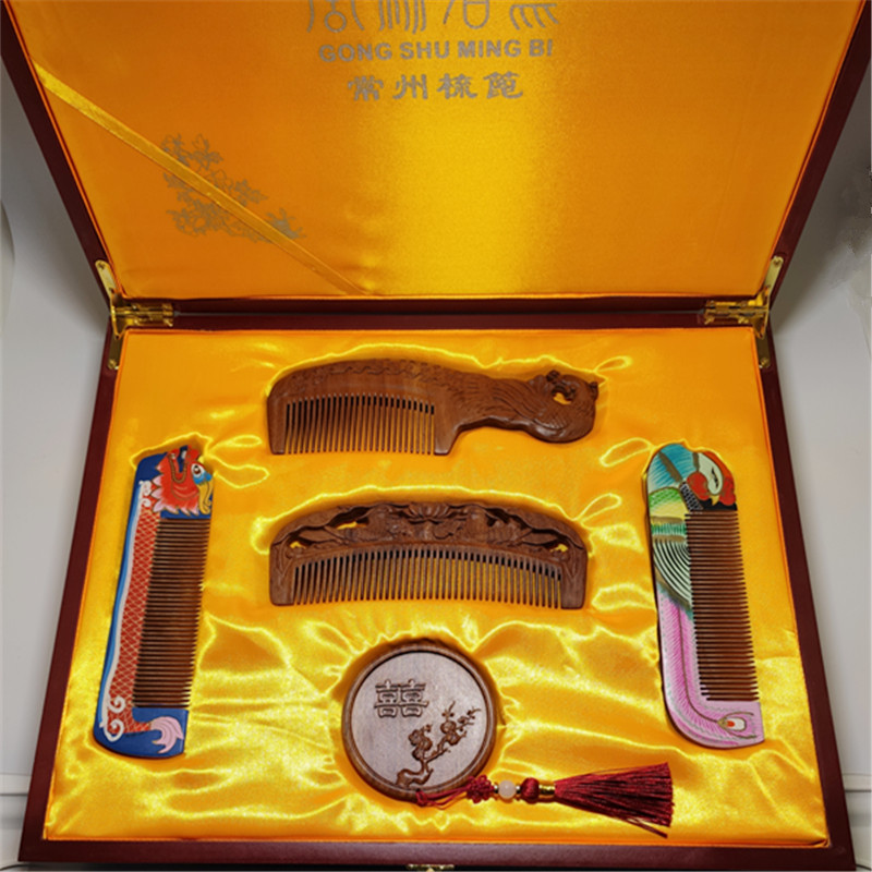 New products Top 3 Preferential Prices Regular State Comb Factory White Elephant Brands Sandalwood Combi Wedding Gift Boxes Wedding Celebration Dowry Lettering-Taobao