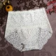 Quần lót ren eo cao nữ bằng sợi tre thoáng khí mềm mại và thoải mái gợi cảm hoa rỗng quần short nữ cao