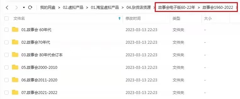故事会电子版60年代-24年杂志合订本合集 另赠送民间故事8000个