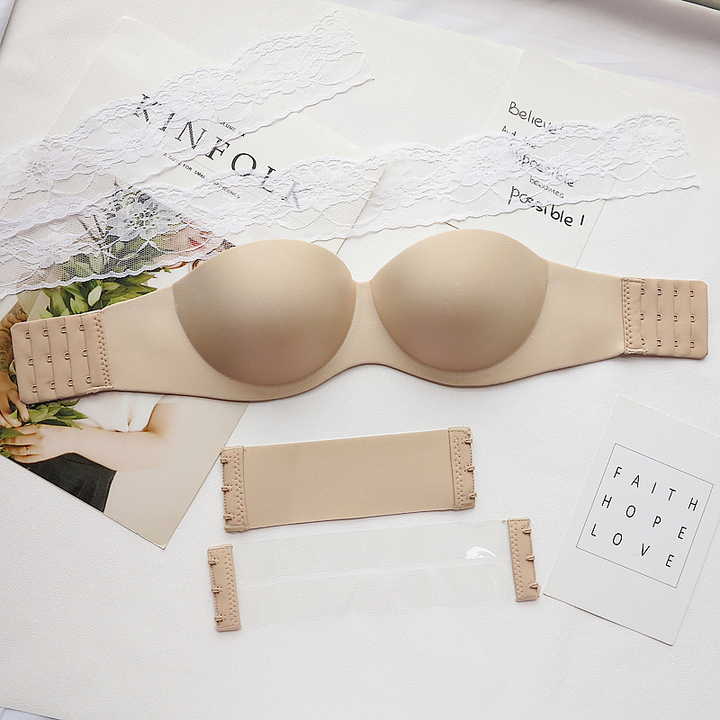 Đồ lót cưới quây chống trượt trên chiếc cốc nhỏ dày lên ngực tụ tập ảnh cưới màu đỏ áo ngực vô hình áo lót bà bầu