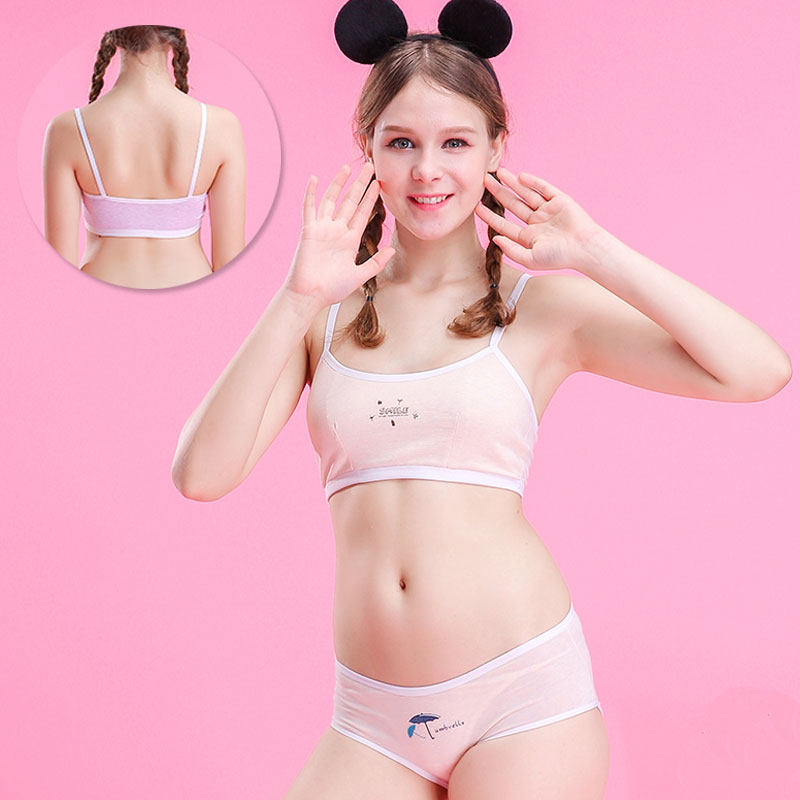 Girl Underwear Suit Junior High School Students 12-15 Years Old Developmental Vest Underwear Girl Bra
