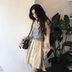 Phụ nữ mùa thu 2018 khí chất mới retro eo giả hai mảnh lưới khâu thời trang váy ren chéo thủy triều váy xoắn eo đẹp	 Váy eo cao