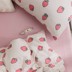 doanh nghiệp in Bắc Âu dâu nhỏ Tianzhu khăn trải giường bông cotton đan gia đình của bốn bộ comforter bông trần truồng giường - Bộ đồ giường bốn mảnh chăn ga gối everon Bộ đồ giường bốn mảnh