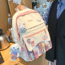 Hong Kong I TGREG backpack female schoolbag high school student primary school student backpack cute white backpack