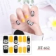 Dán móng tay đầy đủ nhãn dán Hyuna nhãn dán Pháp Frangipani Daisy Nail Polish Sơn móng tay Nail Film Nail Sticker - Sơn móng tay / Móng tay và móng chân