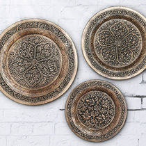 Exquisite decoration hanging plate hanging wall plate Pakistan home restaurant hotel decoration crafts ornaments bronze ware