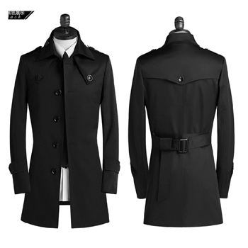 Осенний тонкий плащ для отдыха, куртка, в корейском стиле, облегающий крой, длина миди