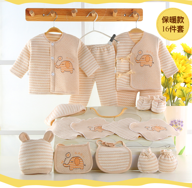 Bộ quần áo trẻ sơ sinh màu sắc cotton tặng mùa xuân 0-3 tháng cotton mùa hè 6 đồ sơ sinh cho bé bán hộp quà sơ sinh đẹp