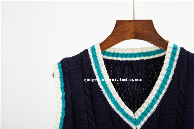 Cao đẳng gió chic vest đoạn ngắn mùa thu 2018 new hoang dã áo len đan v-cổ mềm chị vest nữ áo gile phao