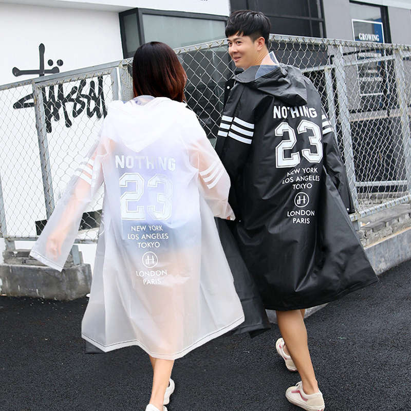 Sck Concert Music Festival Travel Transparent Raincoat for Men and Women, Adult Trendy Korean Style Waterproof Hiking Raincoat