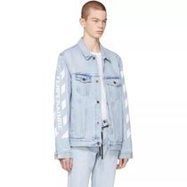 Fashion brand AMIRI Wu Yifan with the OWOFF 19FW old hole denim jacket jacket men and women ow autumn and winter