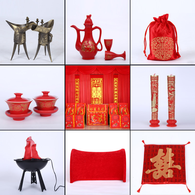 Chinese wedding props saddle bow brazier scale Han and Tang wedding festive supplies wedding arrangement wedding props