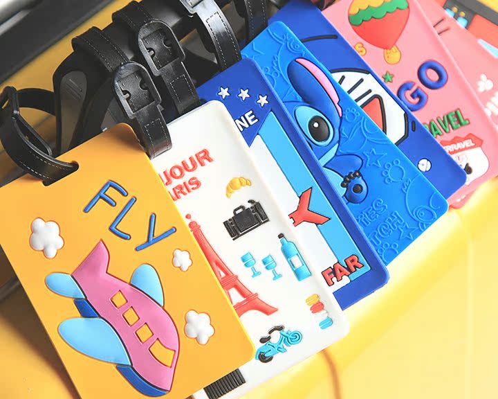 Dày silicone travel hành lý xách tay nội trú board phim hoạt hình sáng tạo có thể treo thẻ vận chuyển thẻ bus bộ thẻ ví đựng tiền mini nữ