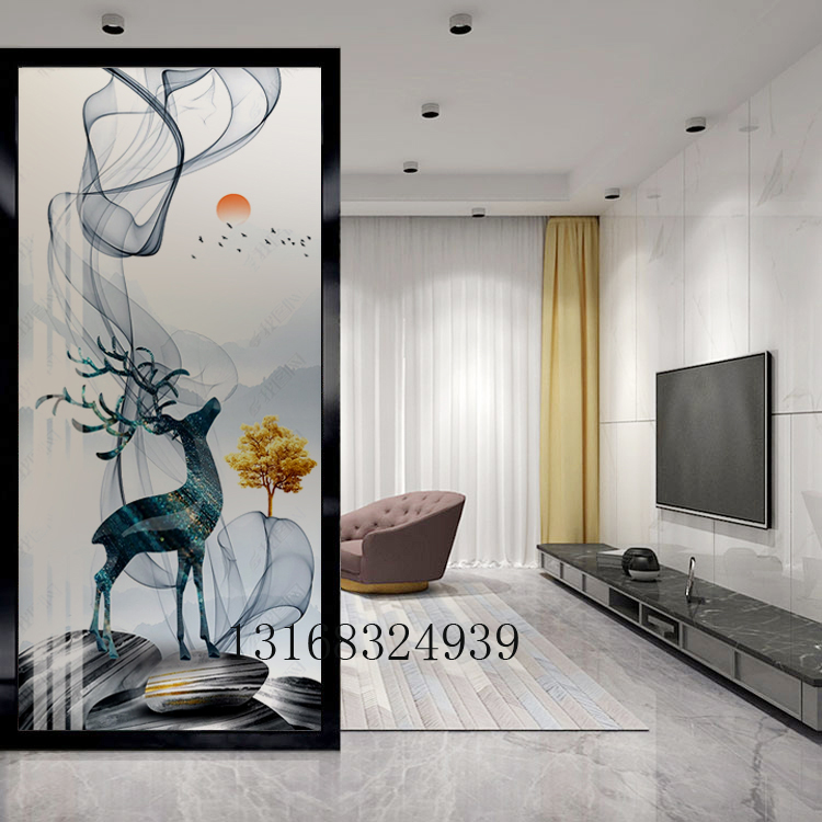 Nordic Art Glass Screens Partition Washbasin Decoration Genguan Background Wall Frosted Crafts Modern Minimalist Abstraction-Taobao