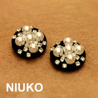NIUKO accessories fashion noble coat button handmade nail bead thread buckle bag flannel buckle DIY decorative buckle