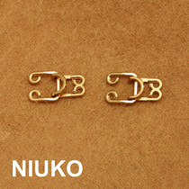 NIUKO clothing accessories hidden buckle invisible claw hook Golden exquisite wind buckle autumn winter fur metal button DIY