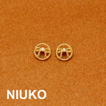 NIUKO Delicate Butterfly Knot Teenage Girl Wind Metal Shirt Button Son New Women Dress Button Upscale Knit Button Twist