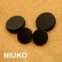 NIUKO accessories Matt black metal buttons Handsome retro high-legged fashion buttons Coat buttons