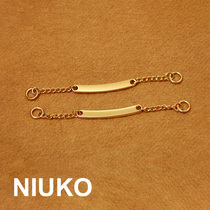 NIUKO clothing accessories Simple chain brand metal gold hand-stitched accessories Coat clothing jewelry shoes bags pants