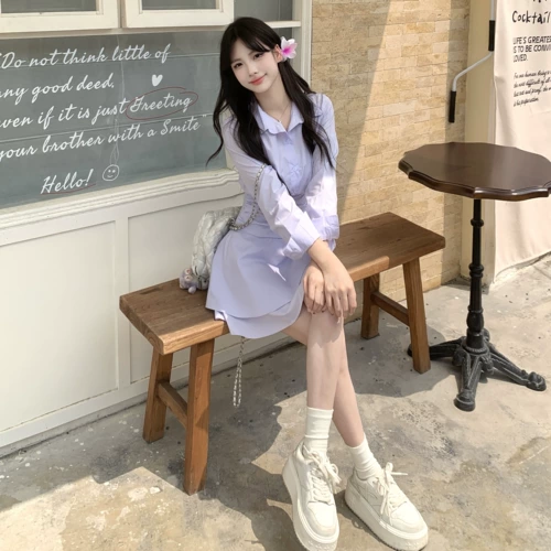 Повседневное платье большого размера. Нежное ветровое платье для женщин. Новая осенняя темпераментная маленькая черная юбка 2025 года для полных девушек, прикрывающая живот и утягивающую юбку.