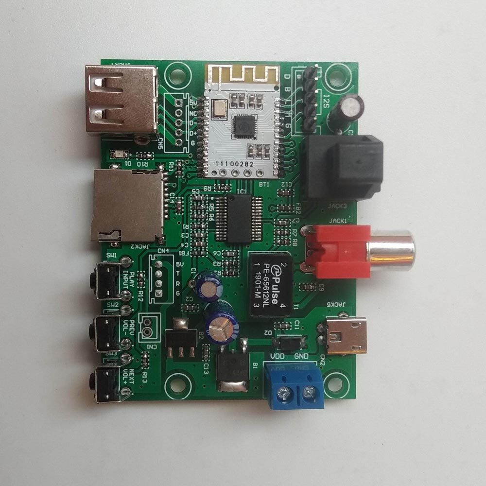 U disk TF card lossless player Bluetooth 5 0 audio receiver I2S coaxial fiber ES9018DAC