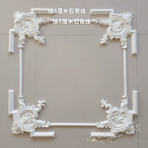 Французский гипский угол Цветочный потолок декоративное гостиная