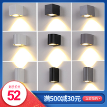 Balcony led wall lamp Waterproof garden light Outdoor double head down light Creative corridor corridor Hotel exterior wall spot light