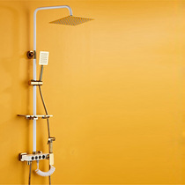  European-style all-copper black gold shower set Pure copper pressurized rain shower nozzle Shower shower head