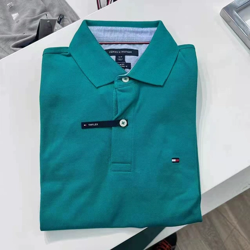 Tommy hilfiger, повседневная дышащая комфортная летняя футболка polo, короткий рукав, облегающий крой