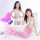 Girl Shell Nàng tiên cá Đầm công chúa Bộ ba mảnh bốn mảnh có mắt cá chân Quần áo bé gái Spa
