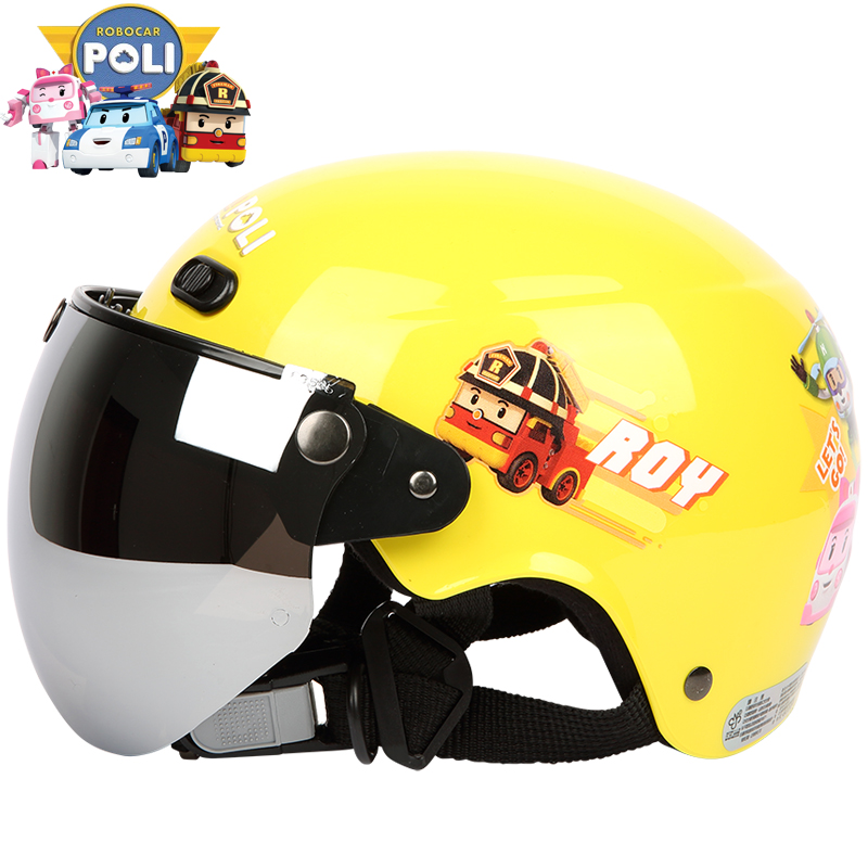 Taiwan Huatai Platinum 01 Yellow Electric Motorcycle Children Helmet Boys and Girls Helmets for Sun - proof Four Seasons