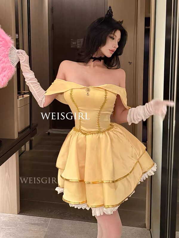 Disney Beauty and the Beast Cosplay Belle Princess Dress Sexy Cat Girl Pure Desire Halloween Mature Woman Outfit