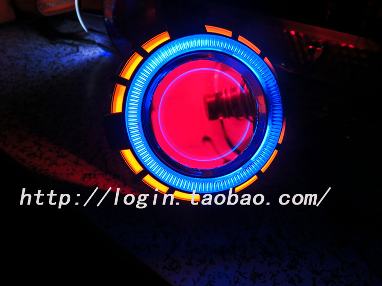 Xe máy Xenon Light Refit Double Angel Eye Devil Eye Lens Xenon Bóng đèn pha Phụ kiện xe máy đèn pha xe máy honda
