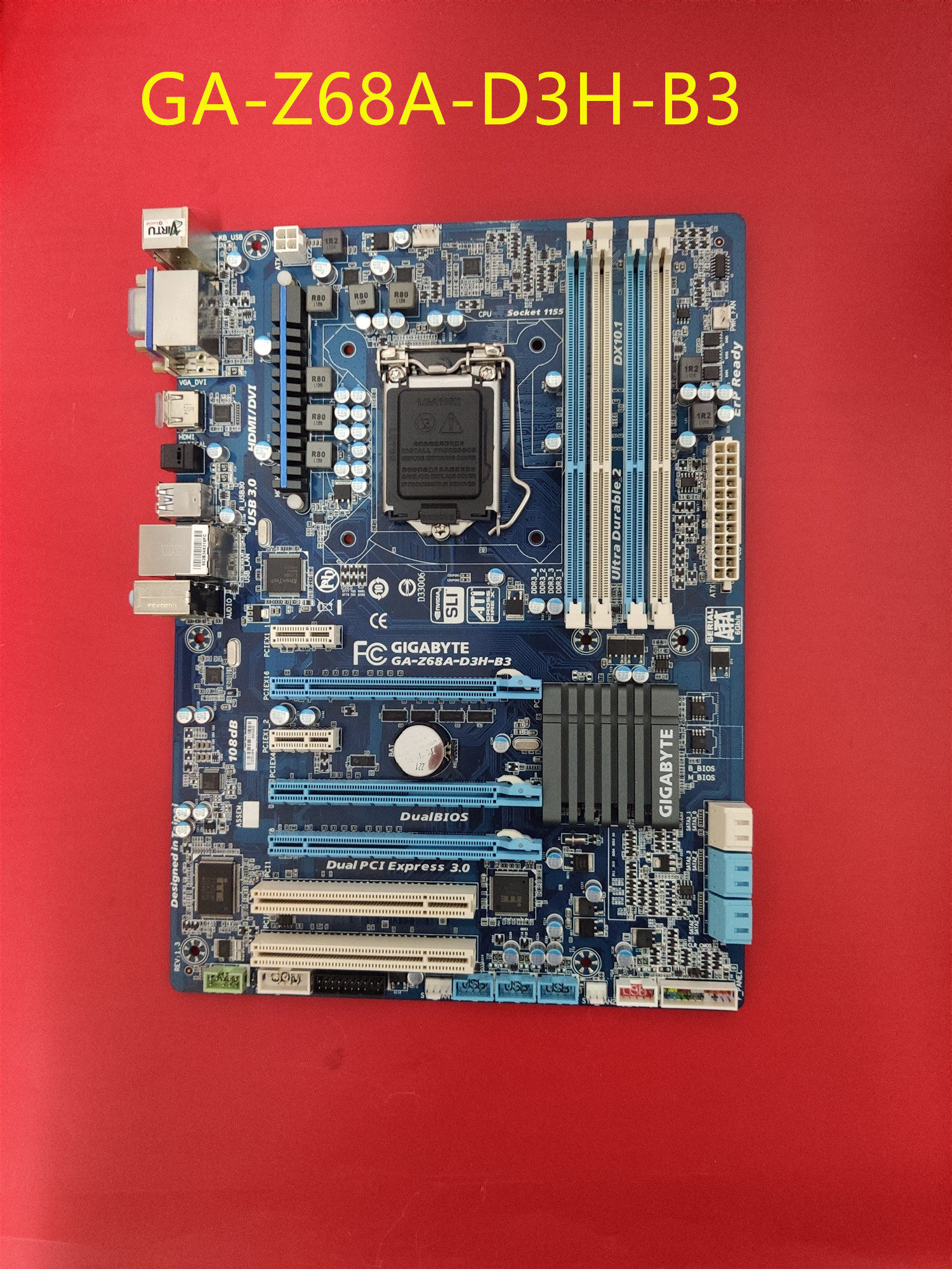 GIGABYTE Z68 Motherboard GA-Z68A-D3H-B3 DDR3 Memory 1155CPU Large Board Integrated Graphics